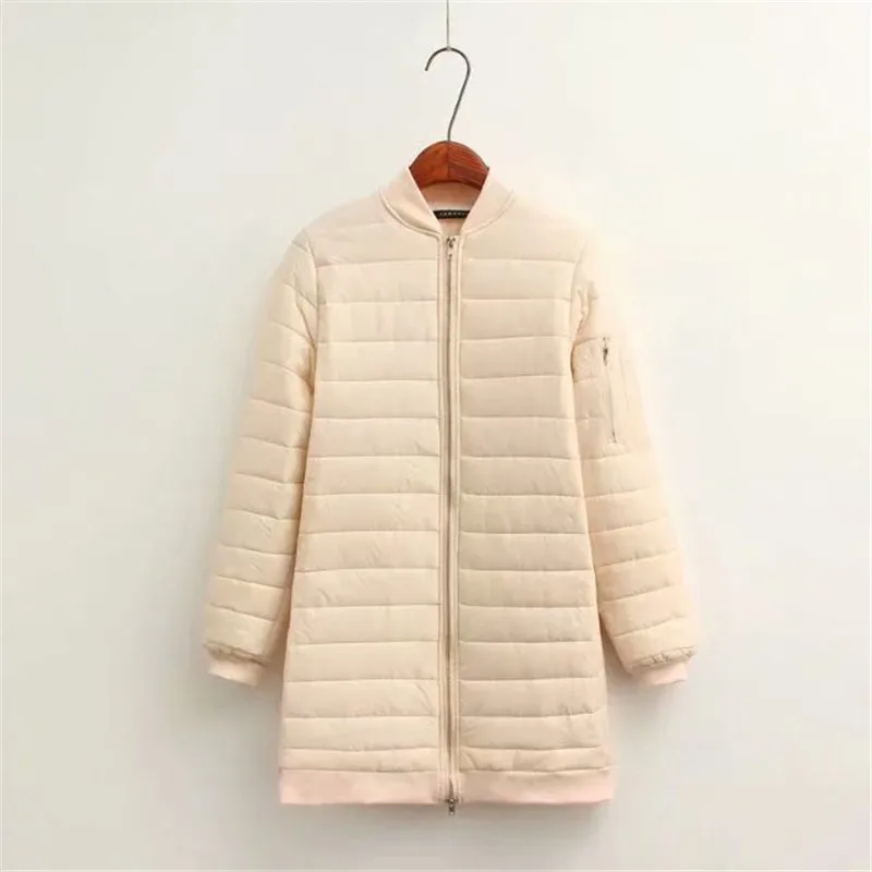

2018 Europe And America Winter New Style WOMEN'S Crew-neck Long-sleeve Top Quilted Pilots Cotton Coat Women Coat