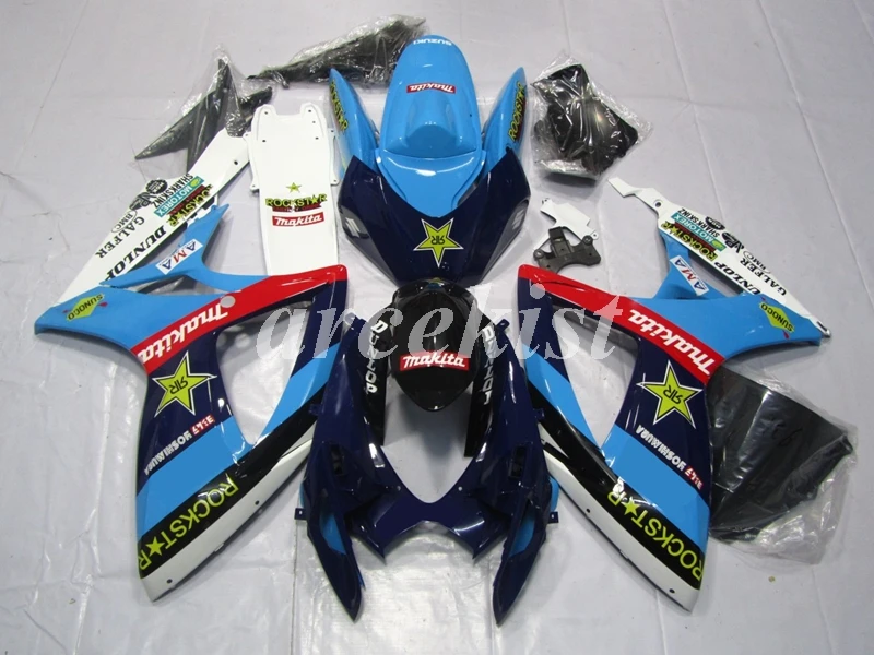 4 подарки ABS мотоцикл обтекатели комплект подходит для Suzuki GSX-R 600 750 2006 2007 06 07 GSXR600 GSXR750 пользовательские крутой стиль