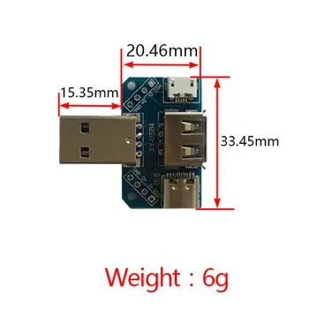 

USB USB Head Switchboard Male Interface Connector to Type-c Micro Female Transfer Test Board USB Adapter Converter Plate 2.54mm