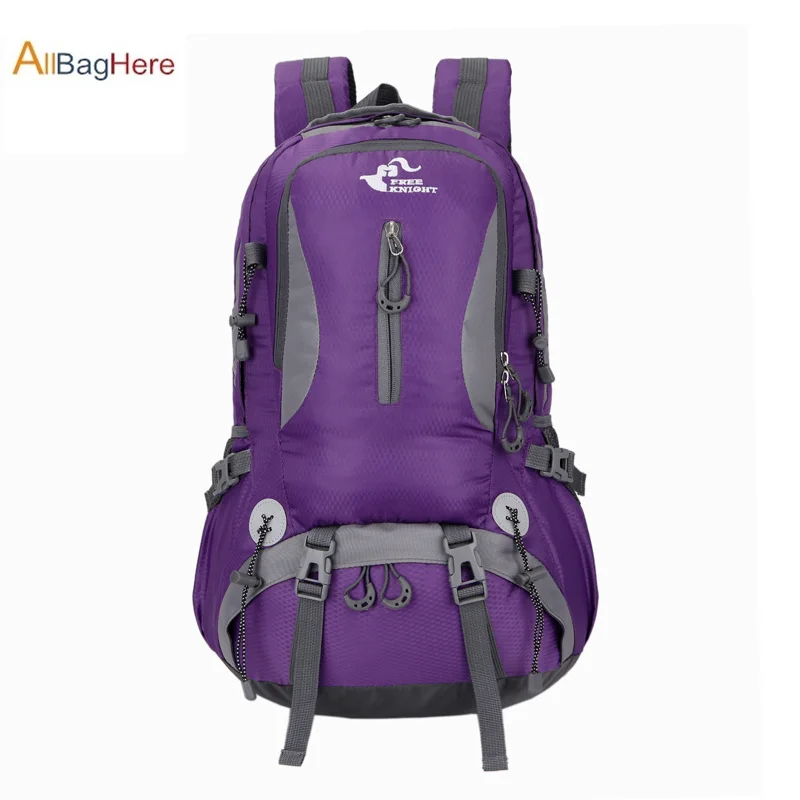 Purple Унисекс 40L походный рюкзак водонепроницаемый нейлоновый рюкзак для путешествий профессиональный открытый альпинистский рюкзак для путешествия сумки рюкзак - Цвет: Purple