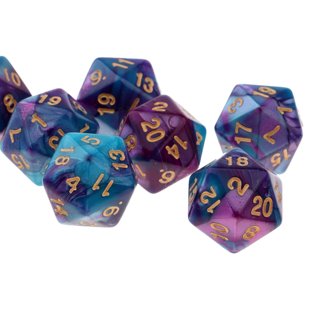 20pcs/set Plastic Polyhedral Dice D20 20mm Die for Drinking Game Accessory