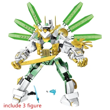 

Roboting NINJAingly Series Lloyd's Titan Mech Building Blocks Bricks Model Kids City Classic Toys Marvel Movie