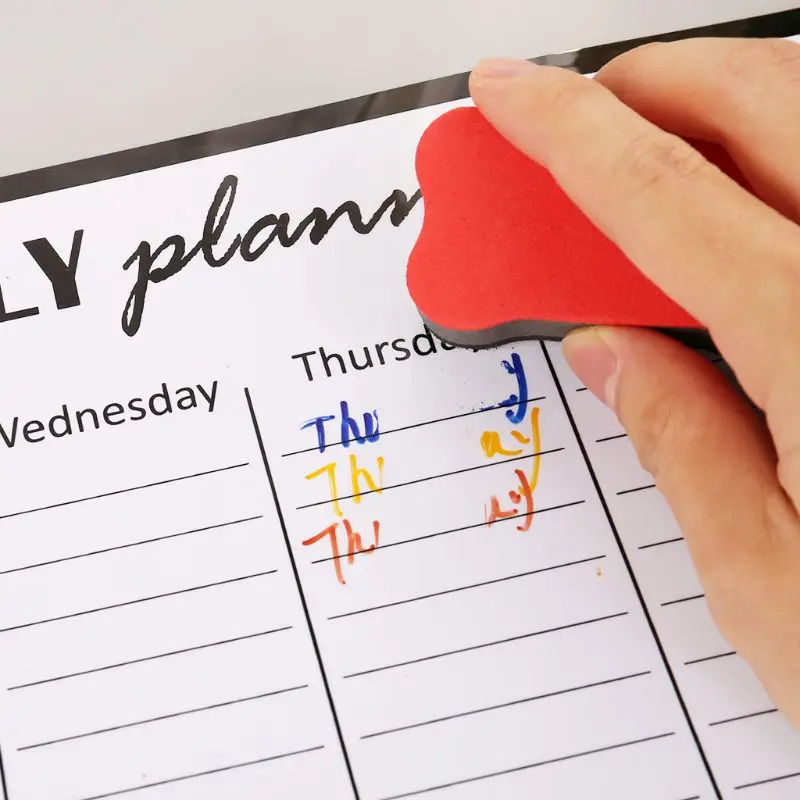 Weekly Planner Soft Magnetic Whiteboard Fridge Magnets Message Remind Memo Pad