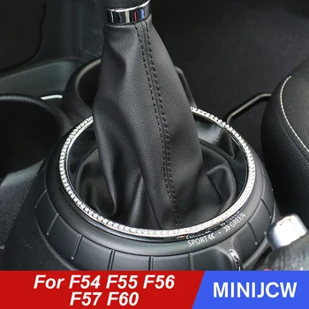 

Car Gear Shift Lever Trim Sticker Decor Ring Hand Brake TrimFor MINI Coorper One d JCW F54 F55 F56 F60 Countryman Accessories