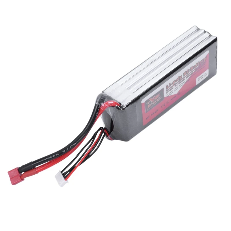 Топ ZOP POWER 2S 7,4 V 5500mah 60C перезаряжаемая Lipo батарея T-Plug для RC автомобиля лодки