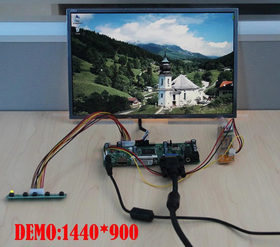 Controlador Placa Kit para Ltn141at07 Ltn141at13 14.1 1280x800 Tela Lcd Hdmi-compatível Vga Dvi Áudio Led Monitor de Painel Diy - Imagem 5