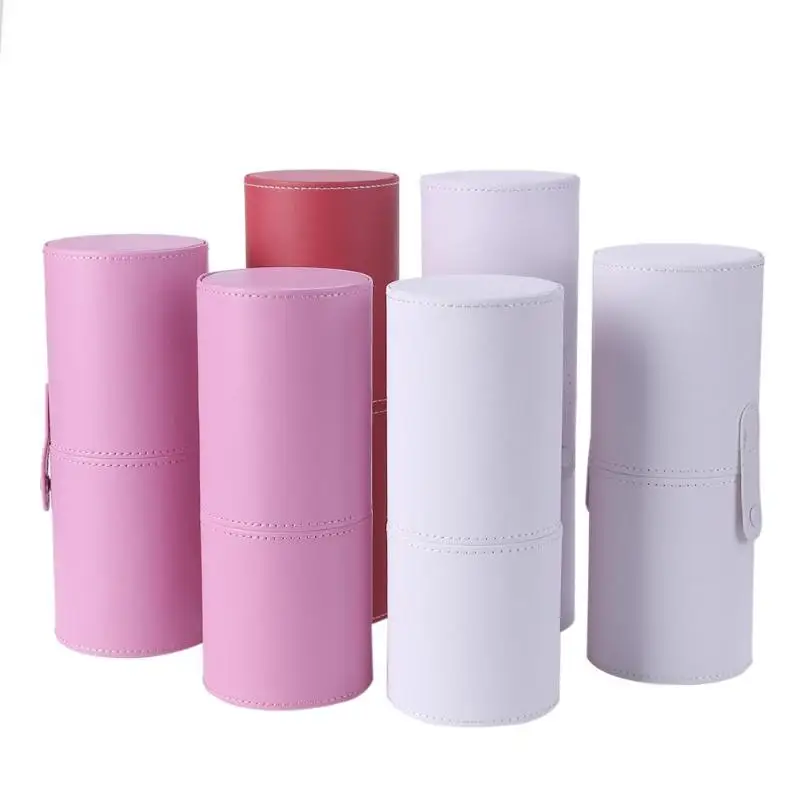  1PC PU Leather Makeup Brush Holder Cosmetic Pens Storage Case Portable Travel Makeup Brushes Organi