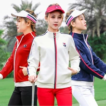 PGM гольф одежда Женская Осень Зима легкая ветровка спортивная куртка с длинным рукавом Одежда Топ