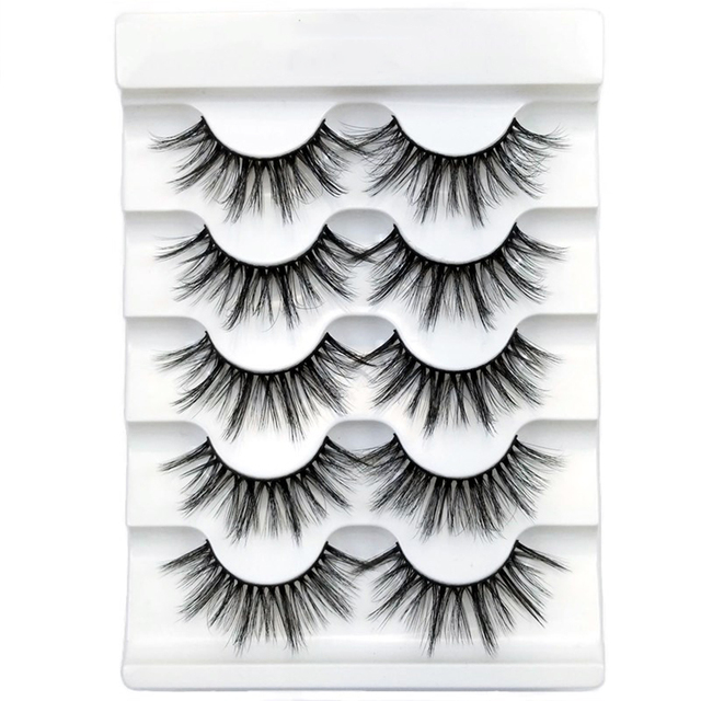 3D/5D/6D Faux Mink Hair False Eyelashes Long Full Volume Fluffy Wispies Lashes Handmade Eyelashes Extension Tools