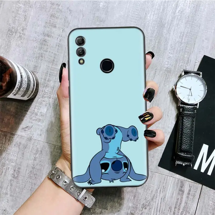 BA179-6 Lilo Stitch Black Cover Phone Case for Huawei Y9 Y5 Y6 Y7 Honor 10 9 Lite 9X 8X 8S 8A 7S 7A 10i 20i V20 Coque Capa - Цвет: BA179-6
