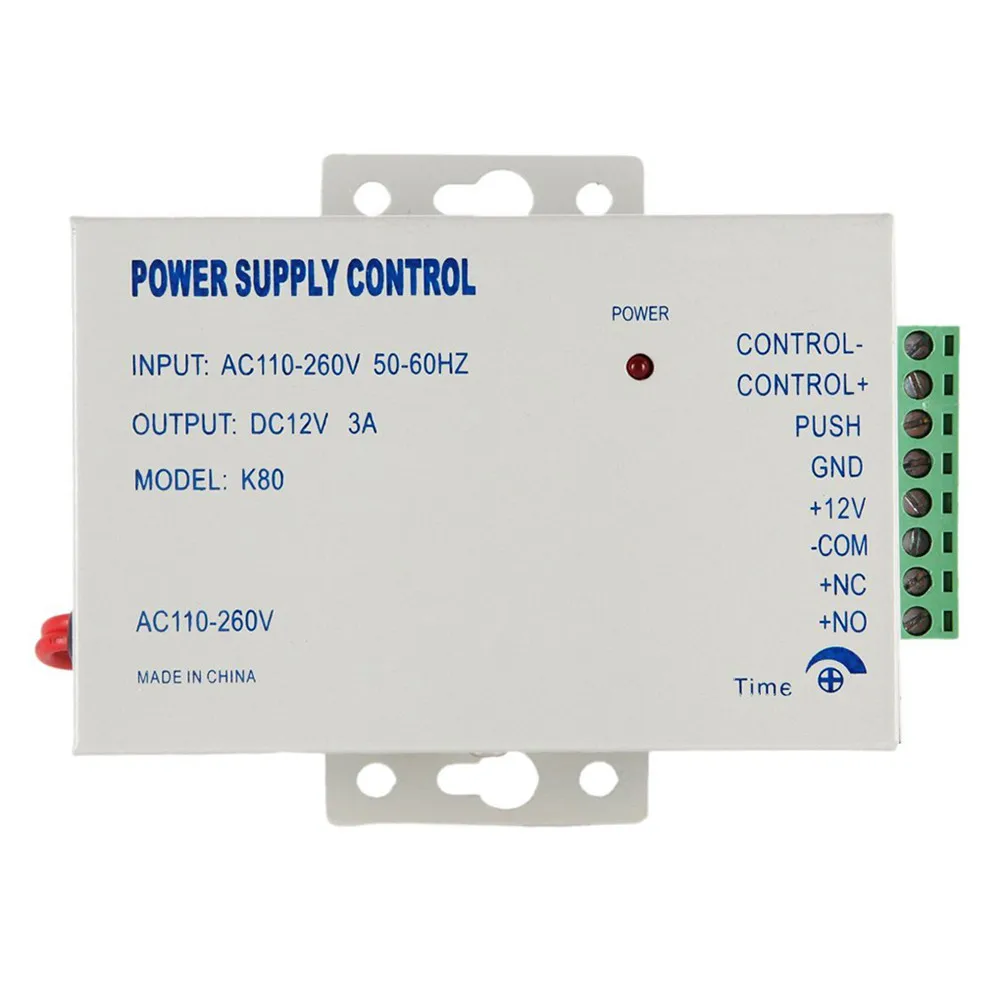 

Access Control Power Supply AC 110-240V to DC 12V 3A RFID Door Security Entry Keypad Proximity Power Supply