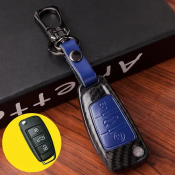 

Car key case for audi a3 8p 8v a4 b7 b8 b5 b9 a5 a1 q7 q5 a6 4f c6 c5 c7 c4 tt q3 s3 a7 a8 100 c4 tt 8n auto cover holder shell