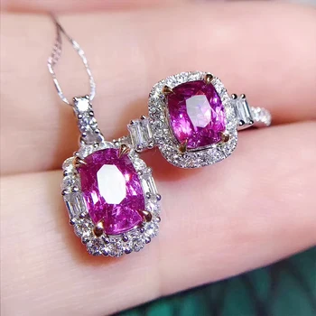 

Natural Unburnt Royal Sapphire ring 18k gold Diamond ring Pendant Suit ring