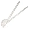 180 Degree 250 x 300mm Stainless Steel Adjustable Double-arm Angle Ruler with Round Head Rotary Protractor Tool goniometer 5