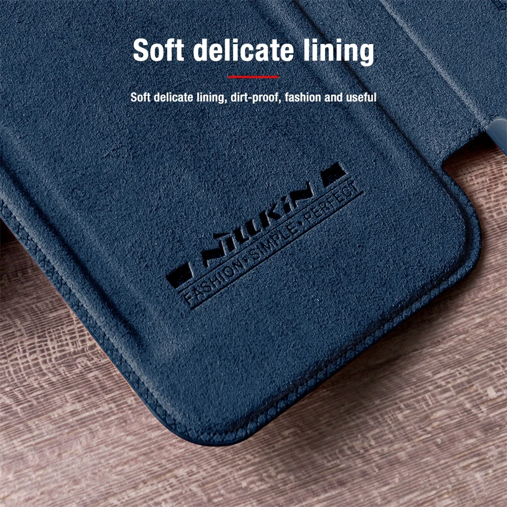 Flip Case For iPhone 13 Pro / 13 Pro Max Nillkin Qin Leather Flip Cover Slide Camera Lens Protection For iPhone13 Book Case apple iphone 13 mini case leather