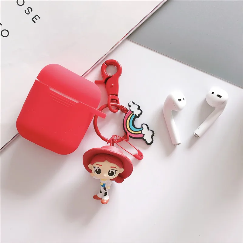 Милый силиконовый наушник чехол для AirPods История игрушек мультфильма брелок защитный противоударный чехол для Apple AirPods 2 аксессуары