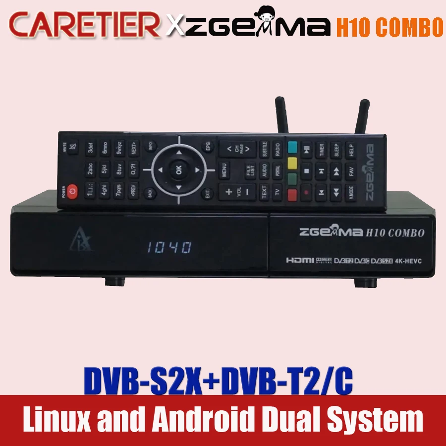 1 шт. 2021 Новый ZGEMMA H10 двойная система DVB-S2X + DVB-T2/C комбинированный тюнер Встроенный 4K