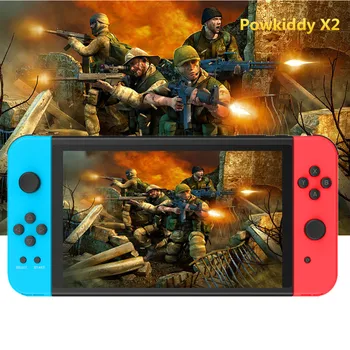 

NEW POWKIDDY X2 7 "IPS screen handheld game console built-in 11 simulator PS1 3D game retro arcade ultra-thin console 2500 games