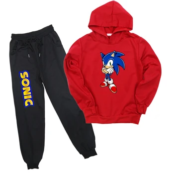 

Sonic The Hedgehog Sweatshirt Pants Suit Kids Cotton Hoodie Boys Girls Hoodies Sweatshirt Pullover Sportswear Tops for Children