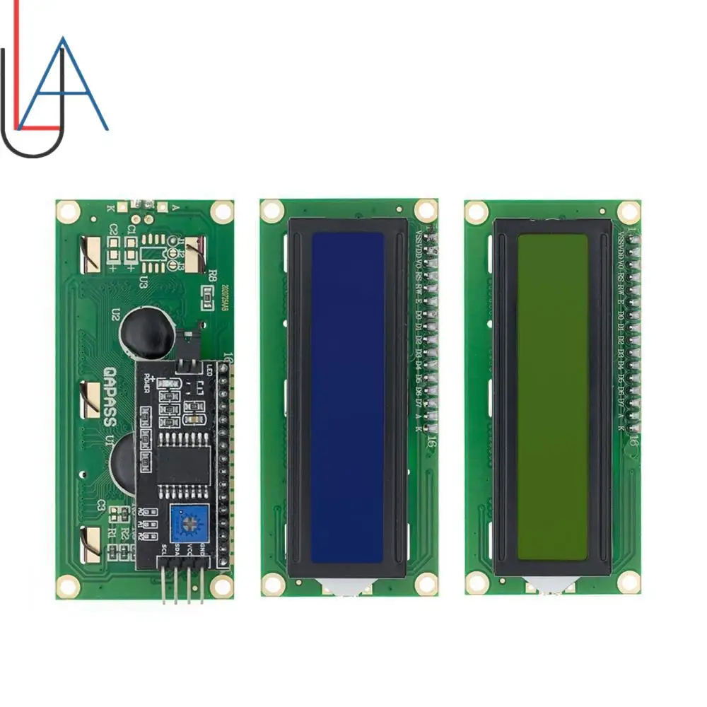 LCD1602 1602 LCD Module Blue / Yellow Green Screen 16x2 Character Display PCF8574T PCF8574 IIC I2C Interface 5V for arduino | Электронные