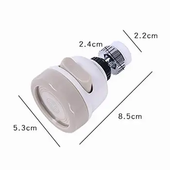 

360 Rotary 3-Speed Adjustable Faucet Turbo Shower Head - Sprinkler Diffuser Tap Filter Filter Adapter