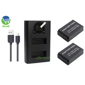 

LP-E12 Battery + LCD USB Dual Charger for Canon EOS M200 / M100 / M50 / M10 / M2 / M / EOS 100D / Kiss X7 / Rebel SL1 Camera