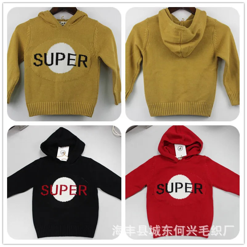 

2019 Spring, Autumn And Winter Children Korean-style Unisex Kids' Sweater T-shirt Cotton Lettered Long Sleeve Crew Neck