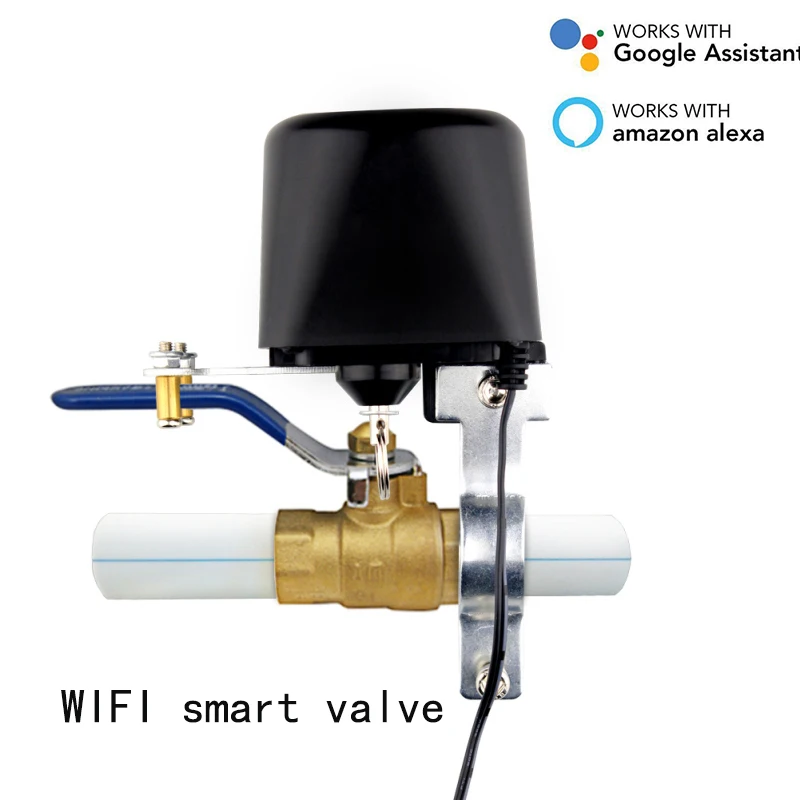 

WIFI Mobile APP Timing Switch Valve Smart Valve Smart Home Automation System Valve Gas Water Control Valve for Alexa Google Home