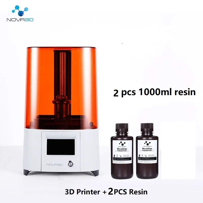 2pcs 1000ml Nova3д проектор ELFIN свободный нивелировочный светильник полимеризация смолы Настольный ЖК 3D принтер - Цвет: 2pcs 1000ml