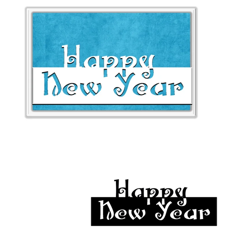 

InLoveArts Alphabet Letter Dies for Card Making Happy New Year Metal Cutting Dies Scrapbooking Craft Dies Stencil Die Cut