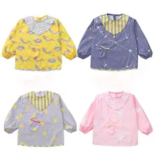 Свитеры для женщин детские Слюнявчик с длинным рукавом водонепроницаемый Кормление девочка вещи Ланч нагрудники слюнявчик y Кормление аксессуары