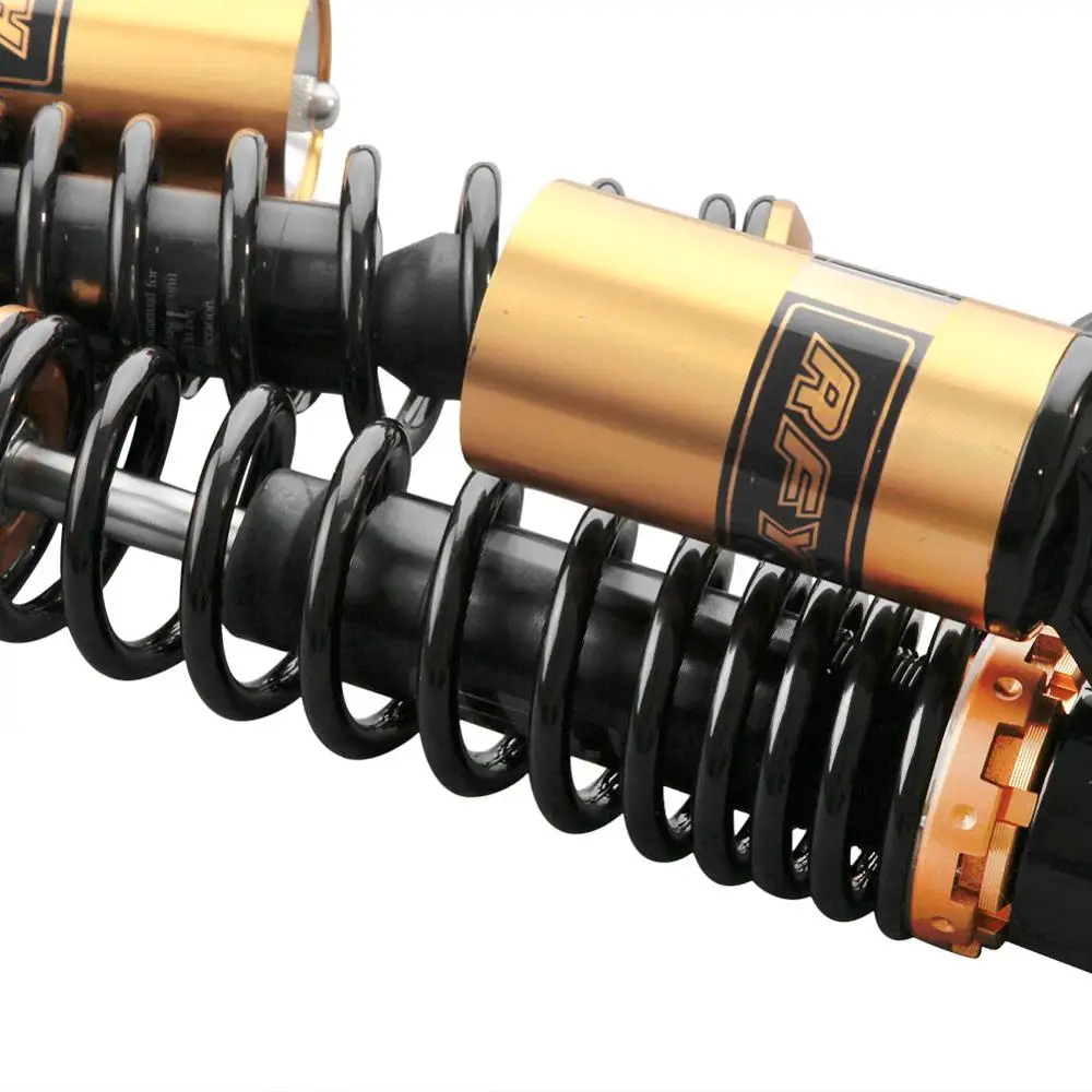 Universal Pair 320mm Motorcycle Air Shock Absorbers For Honda Suzuki Yamaha Kawasaki ATV Go Kart Quad Dirt Sport Bike Gold&Black