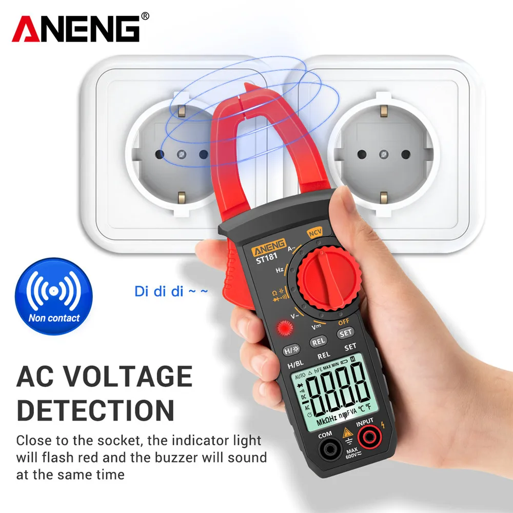 ANENG ST181 цифровой клещи DC/AC Ток 4000 отсчетов мультиметр Амперметр Тест напряжения er