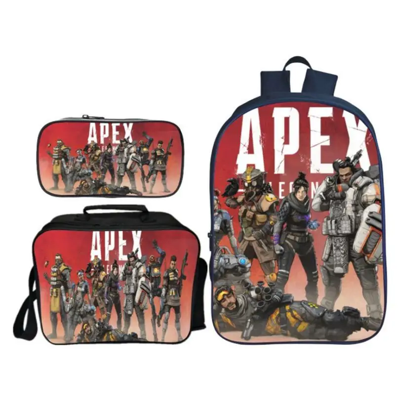Лидер продаж 3 шт./компл. печати Apex легенды школьный рюкзак для детей школьные сумки для детей сумка на плечо, для путешествий, Тетрадь книжная сумка - Цвет: photo color