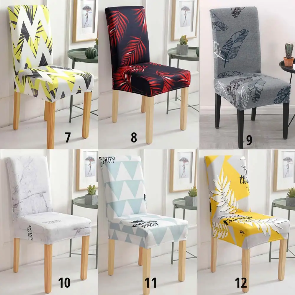 

simple style floral print spandex polyester cloth multifunctional hotel wedding banquet home use stretch elastic chair cover