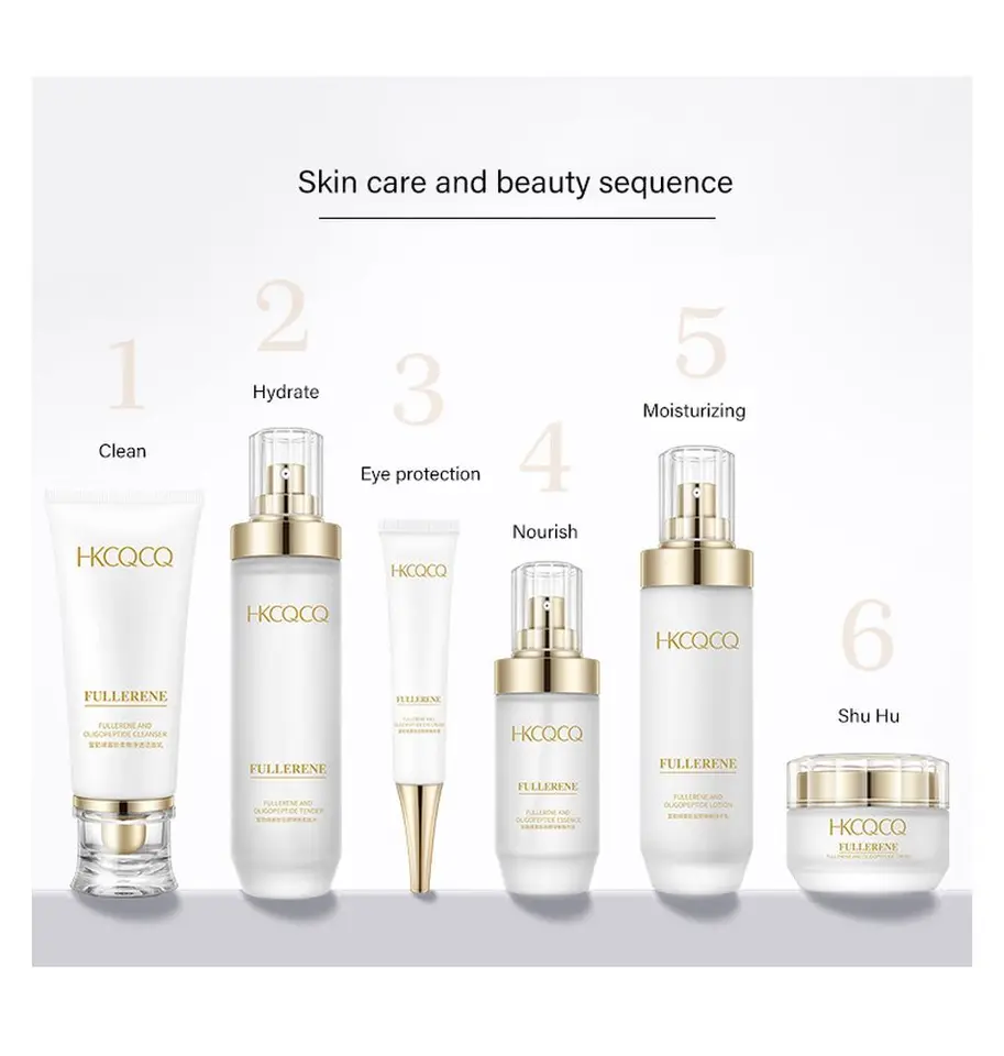 Laikou Fullerene Oligopeptides 6pcs Face Skin Care Product Set Repairing Anti Aging Anti Wrinkle Moisturizing Face Tonic Cream Sets Aliexpress