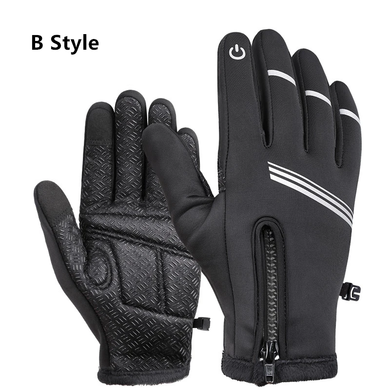B Style Перчатки для велоспорта, MTB, шоссейные, горные, уличные, спортивные перчатки, зимние, лыжные, CS, зимние, велосипедные перчатки для рыбалки, лагеря - Цвет: B Style