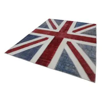 

247x307 Cm British Handmade Flag Patchwork Rug-8x10 Ft