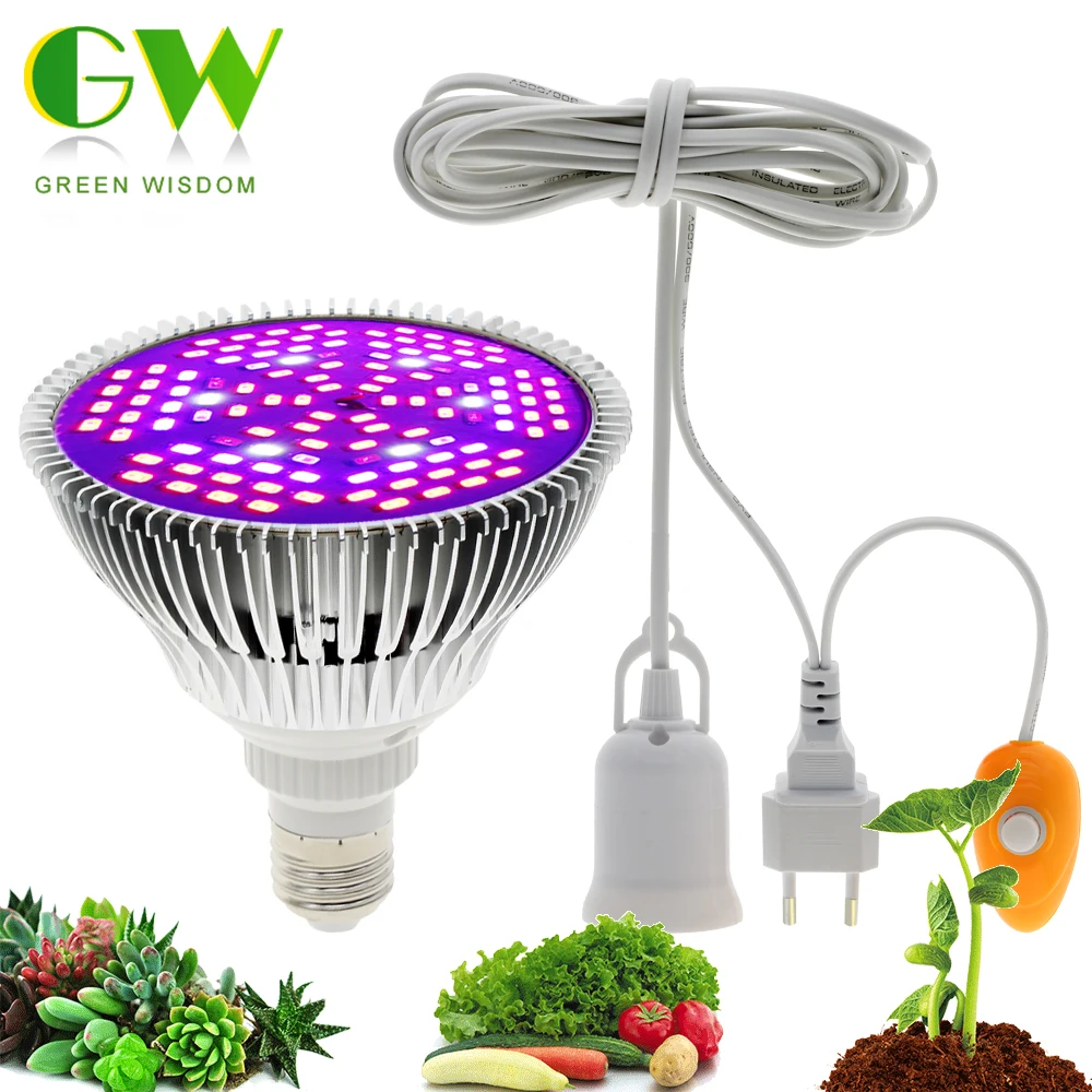 E27 Led Grow Lights For Indoor Plants Full Spectrum 290 Leds 200 Leds