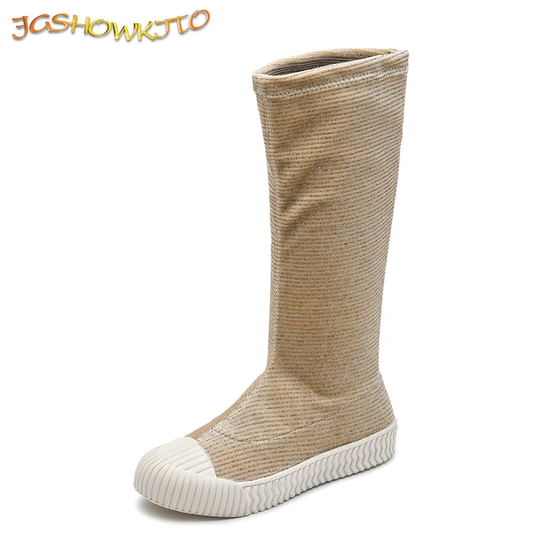 JGSHOWKITO/сапоги для девочек; модные детские высокие сапоги принцессы; Детские осенне-зимние сапоги для больших девочек; высокие сапоги до колена;
