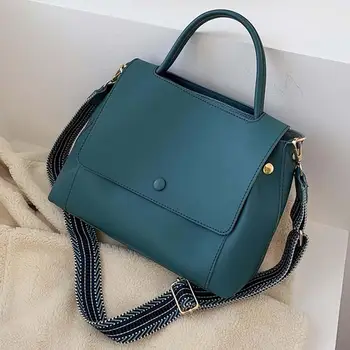 

Simple Leather Flap Crossbody Bag Solid Color PU Leather Large Capacity Shoulder Bags Brand Design Women Messenger Bag #20