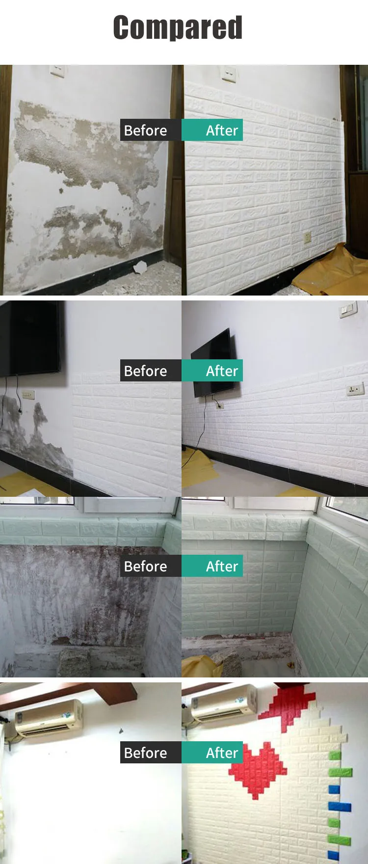 70x77 см DIY 3D стикер на стену s самоклеющийся пенопластовый кирпич декор комнаты обои настенный Декор Гостиная Наклейка на стену для детской комнаты