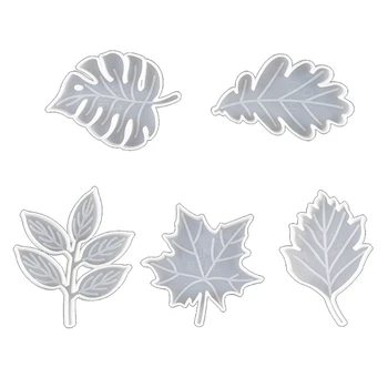 

Leaves Coaster Silicone Resin Mold Tropical Maple Leaf Resin Casting Mold for Casting with Resin Concrete DIY Art Crafts