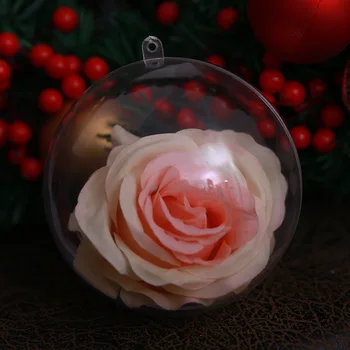 

5Pcs Transparent Christmas Ball 10/8/7/5cm Ornaments Navidad Decoration Plastic Clear Bauble Xmas Ball Ornament Gift Present Box