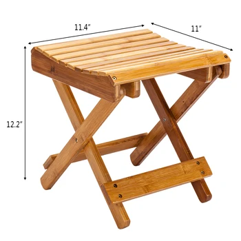 

Children Multi-function Collapsible Bamboo Stool Multifunctional Foldable children's bath stool shower footstool fishing stool