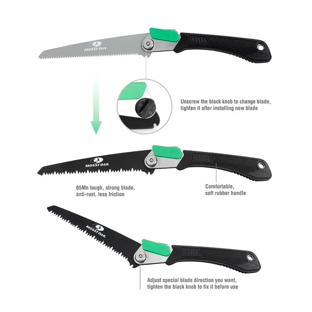 Ceny Mossy Oak 3 w 1 Camping składana piła ogrodowa składana piła do obróbki drewna Serra GardeningTool