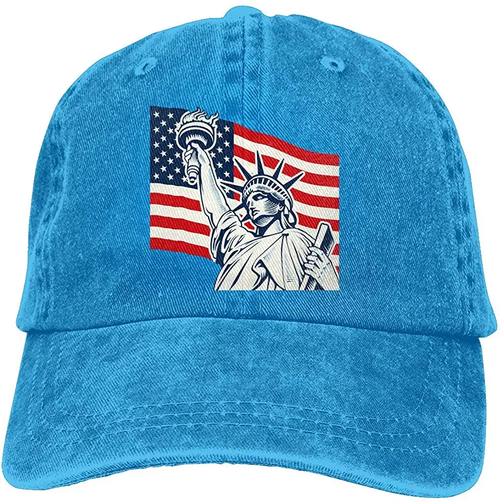 Estatua De La Libertad Bandera Estados Unidos Nueva York Mans Baseball Cap Dad Hat |