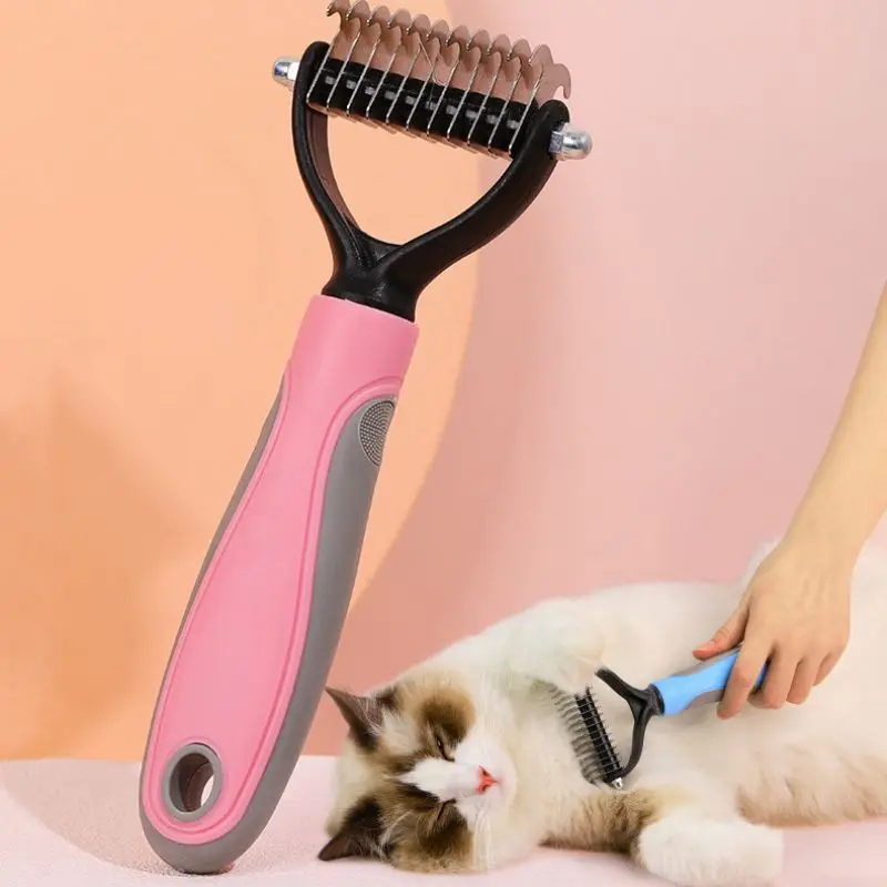 Pet меховой узел для чистки кукурузы грабли Груминг и Груминг расправляющие гребни для волос гребень для кошек собак инструменты# h