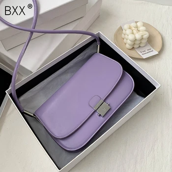 

[BXX] Solid Color PU Leather Bags For Women 2020 Spring Fashion Female Shoulder Bag Travel Handbags Crossbody Bags HM446