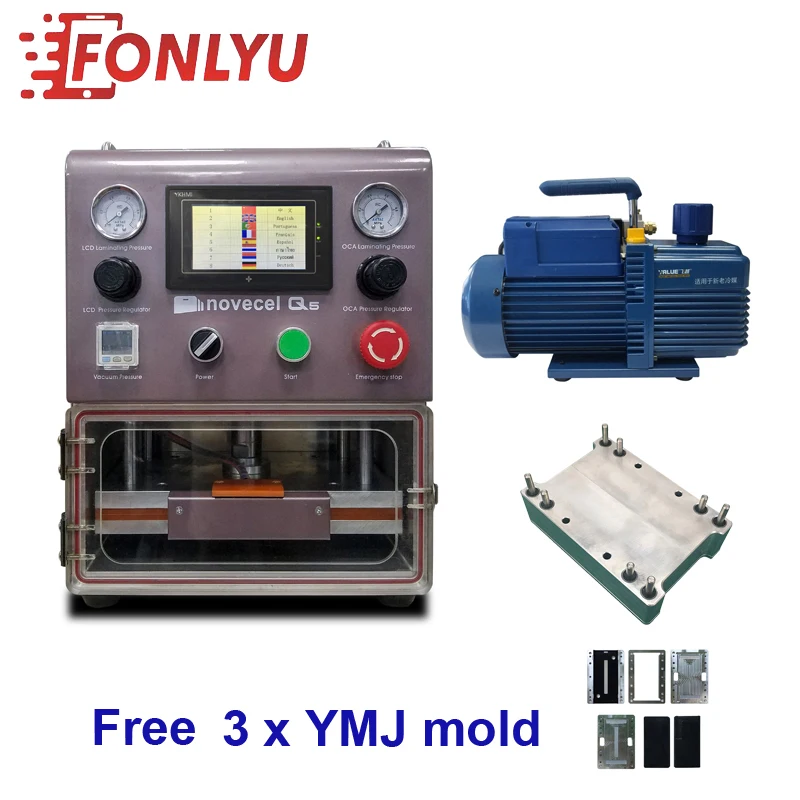 

2019 YMJ Mold Using LCD OCA Vacuum Laminating Refurbish Machine with vacuum pump For Samsung Edge Phone Repair Tool Sets